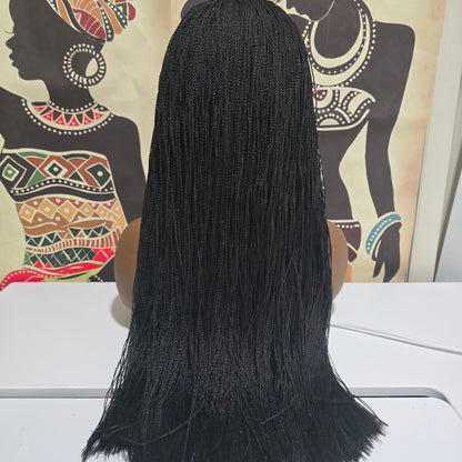 Chipo Needle Size Twists Wig - Human Hair Full Lace - Blunt Cut Ends