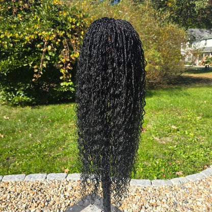 Asali 100% Human Hair Bohemian Knotless Braided Full Lace Wig