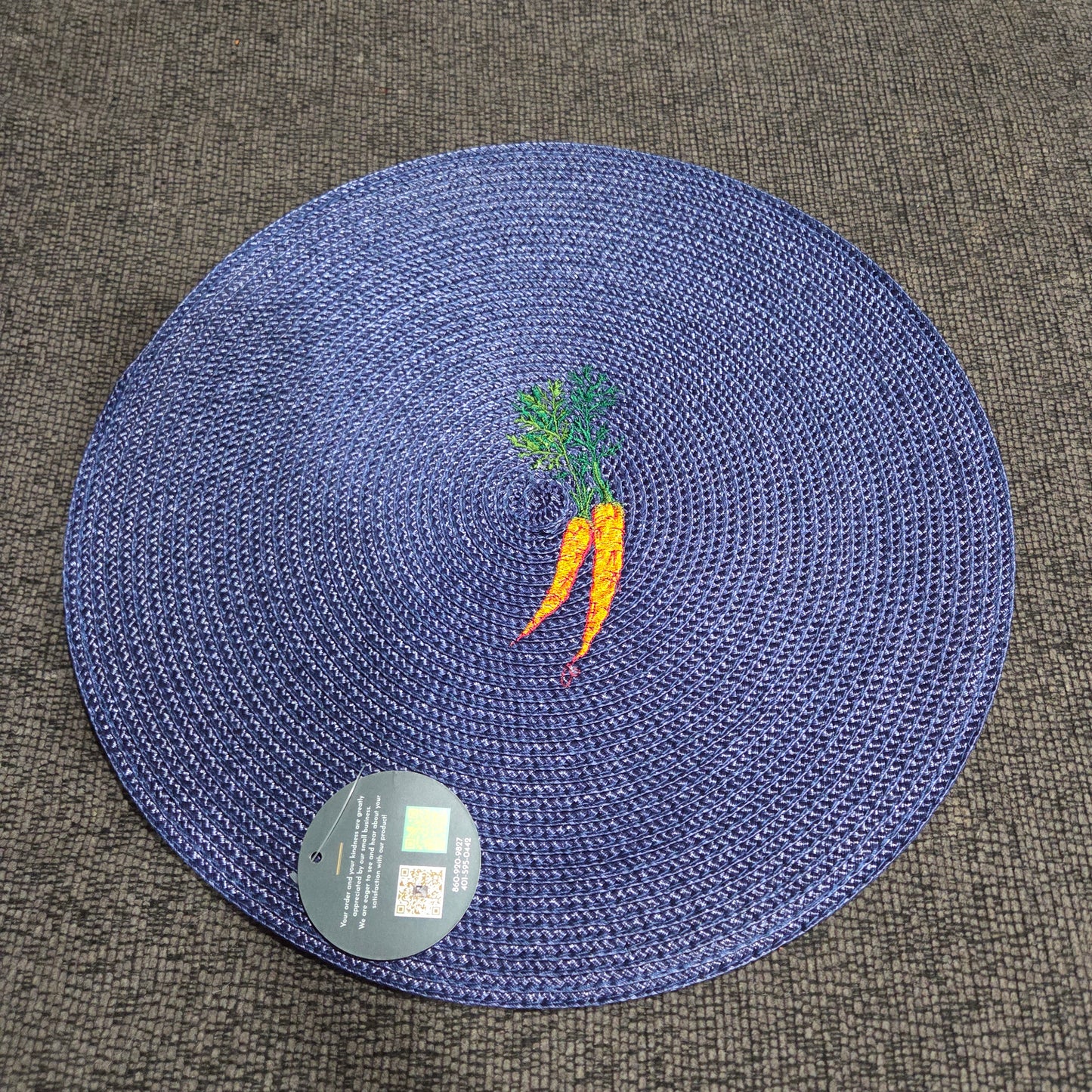 Jean Embroidered Placemat - Artisan Table Décor -JP06