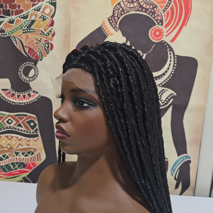 Kesia Faux Locs Full Lace Crotchet Wig - Synthetic