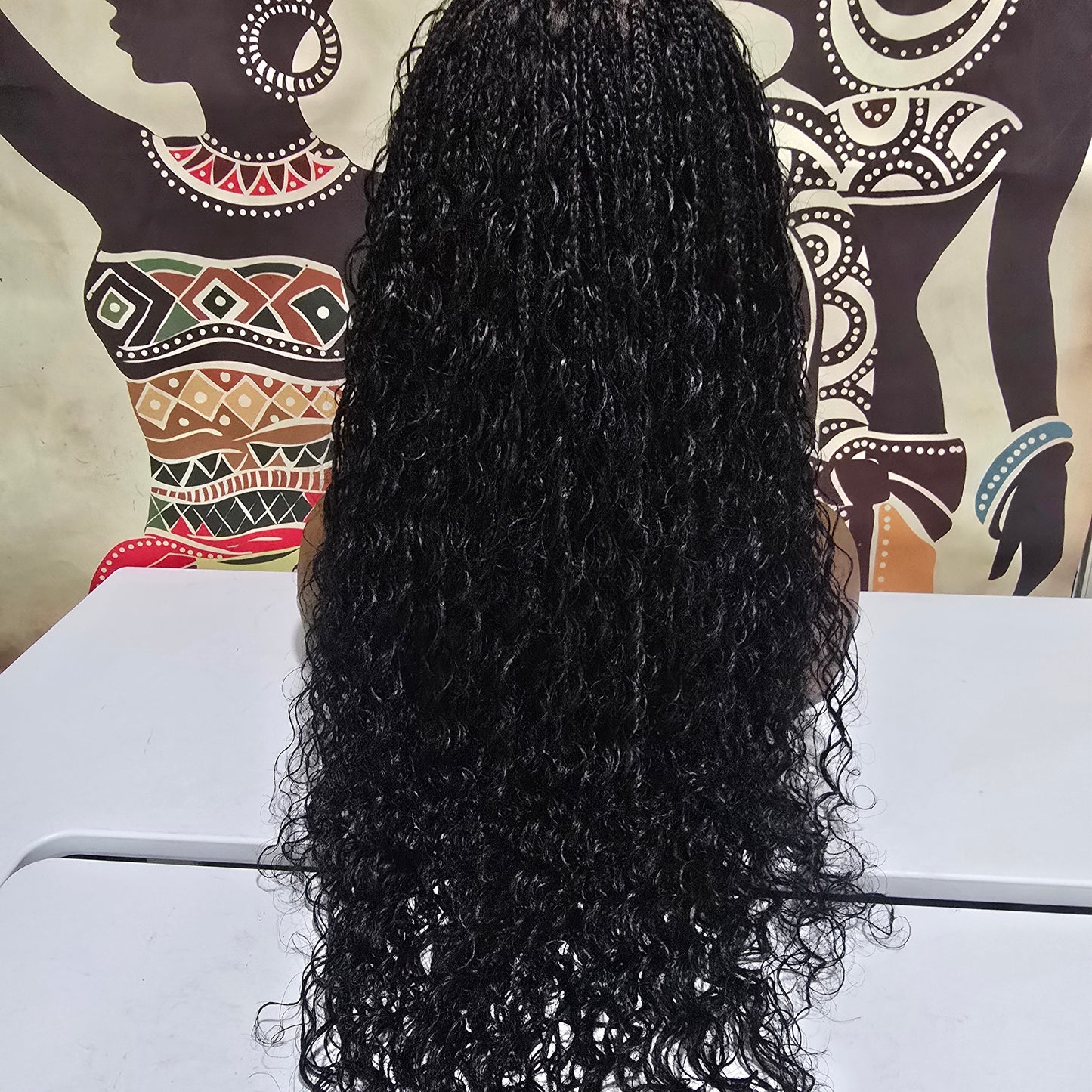 Asali 100% Human Hair Bohemian Knotless Braided Full Lace Wig