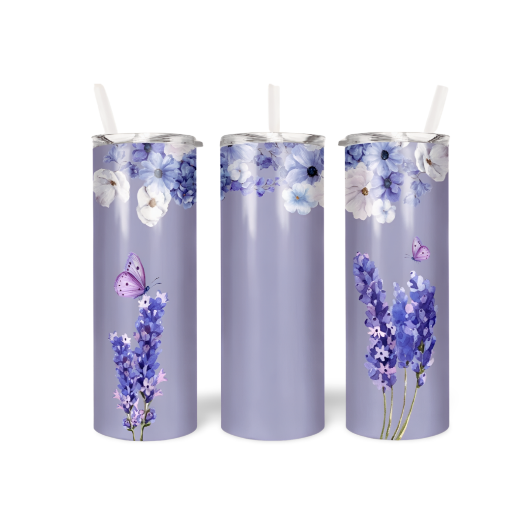 Lavender Floral Tumbler