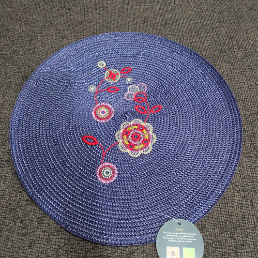 Jean Embroidered Placemat - Artisan Table Décor -JP11