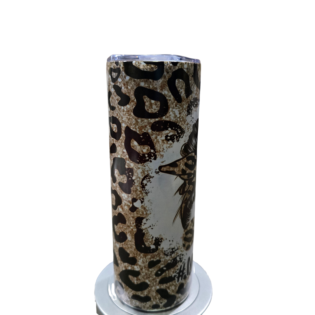#Mom Life Leopard Tumbler