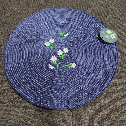 Jean Embroidered Placemat - Artisan Table Décor -JP03