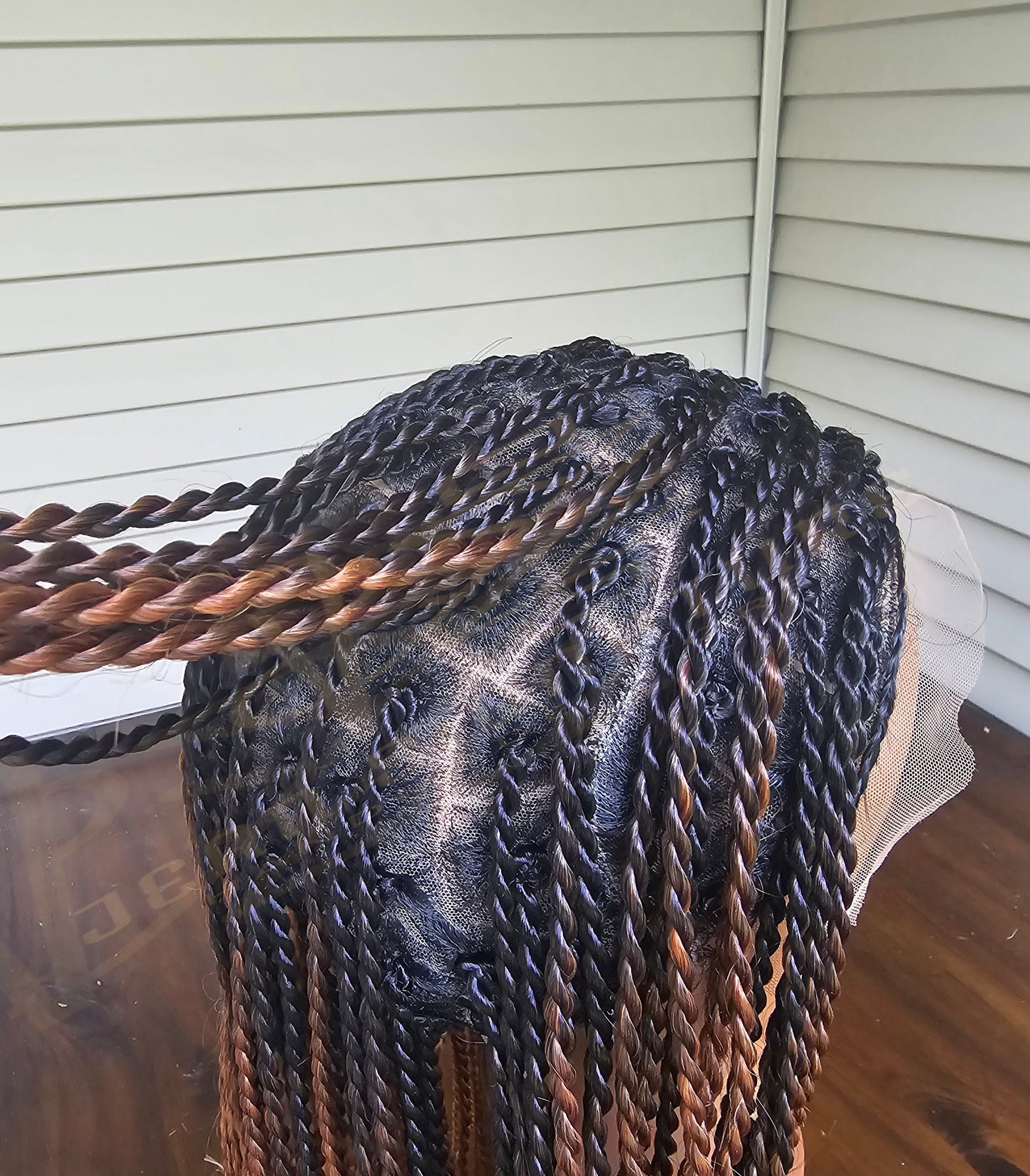 Zola Ombre Senegalese Twist Full Lace Crotchet Wig - 95 Strands - Synthetic