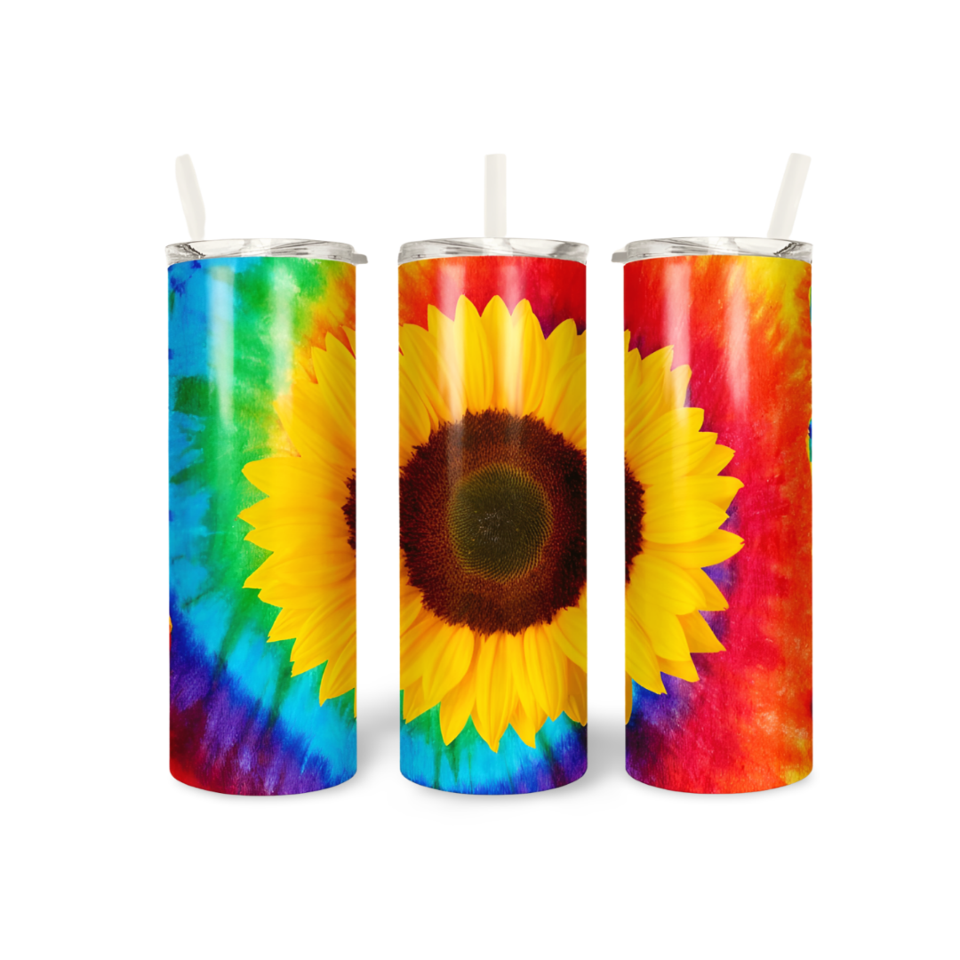 Tie-Dye Sunflower Tumbler