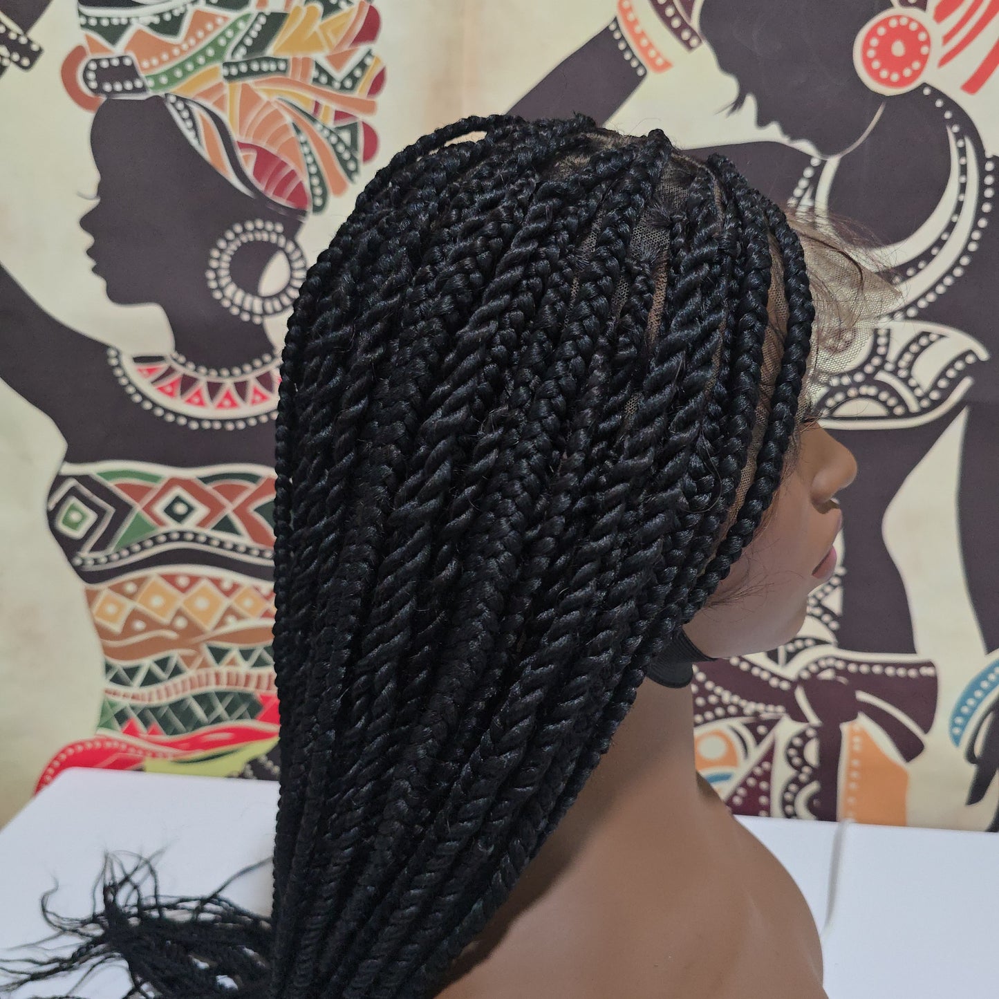 Adebola Braided Full Lace Wig - Synthetic - 32"