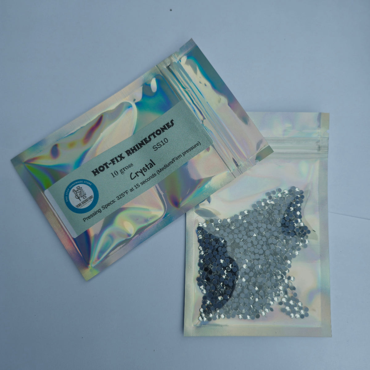 500 Strass Thermocollants Rhinestone – 3 Mm, Couleur Pêche SS10, Pour Décoration Textile, Bijoux, DIY