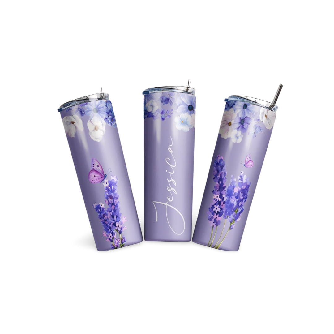 Lavender Floral Tumbler