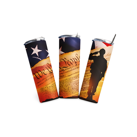 Patriotic Flag Tumbler