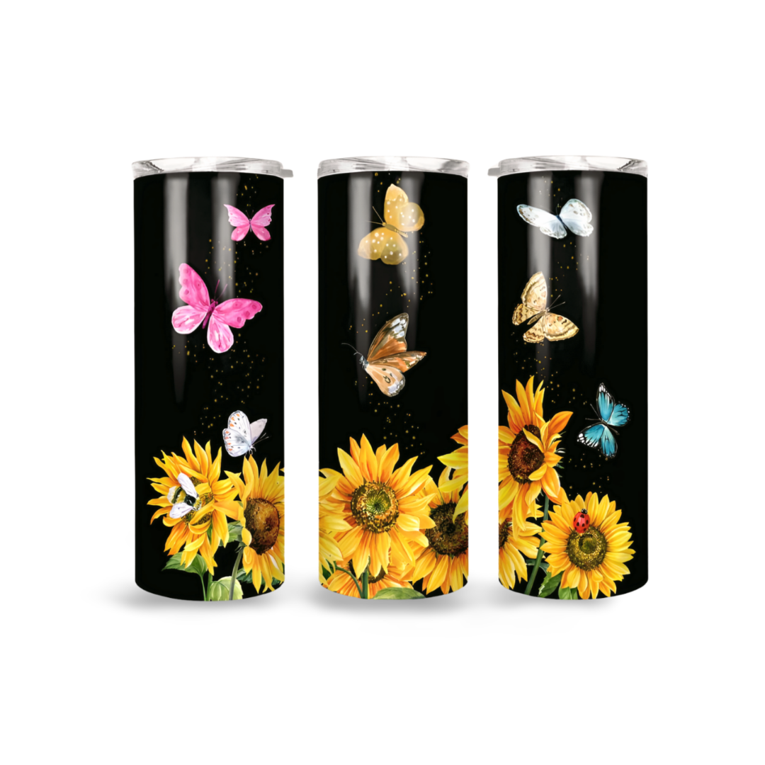 Butterfly Sunflower Tumbler