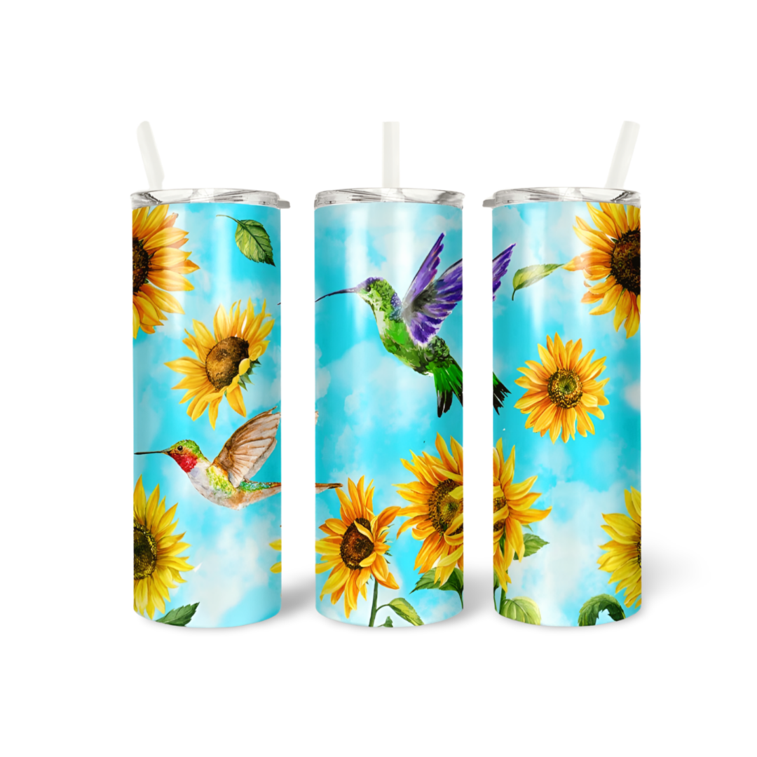 Flying Bird Sunflower Tumbler