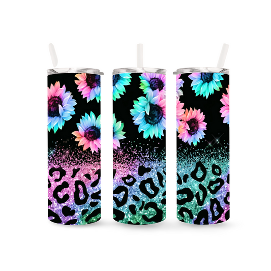 Glitter Leopard Tumbler - 01