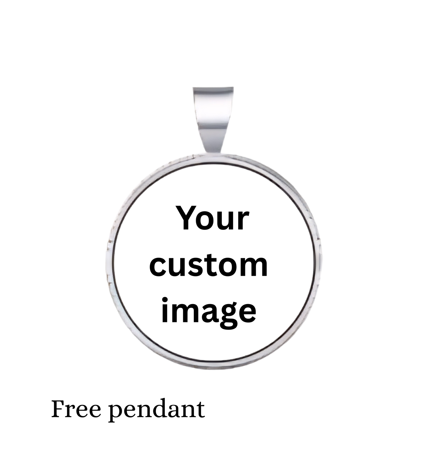 Custom Double-Sided Photo Necklace (Round)