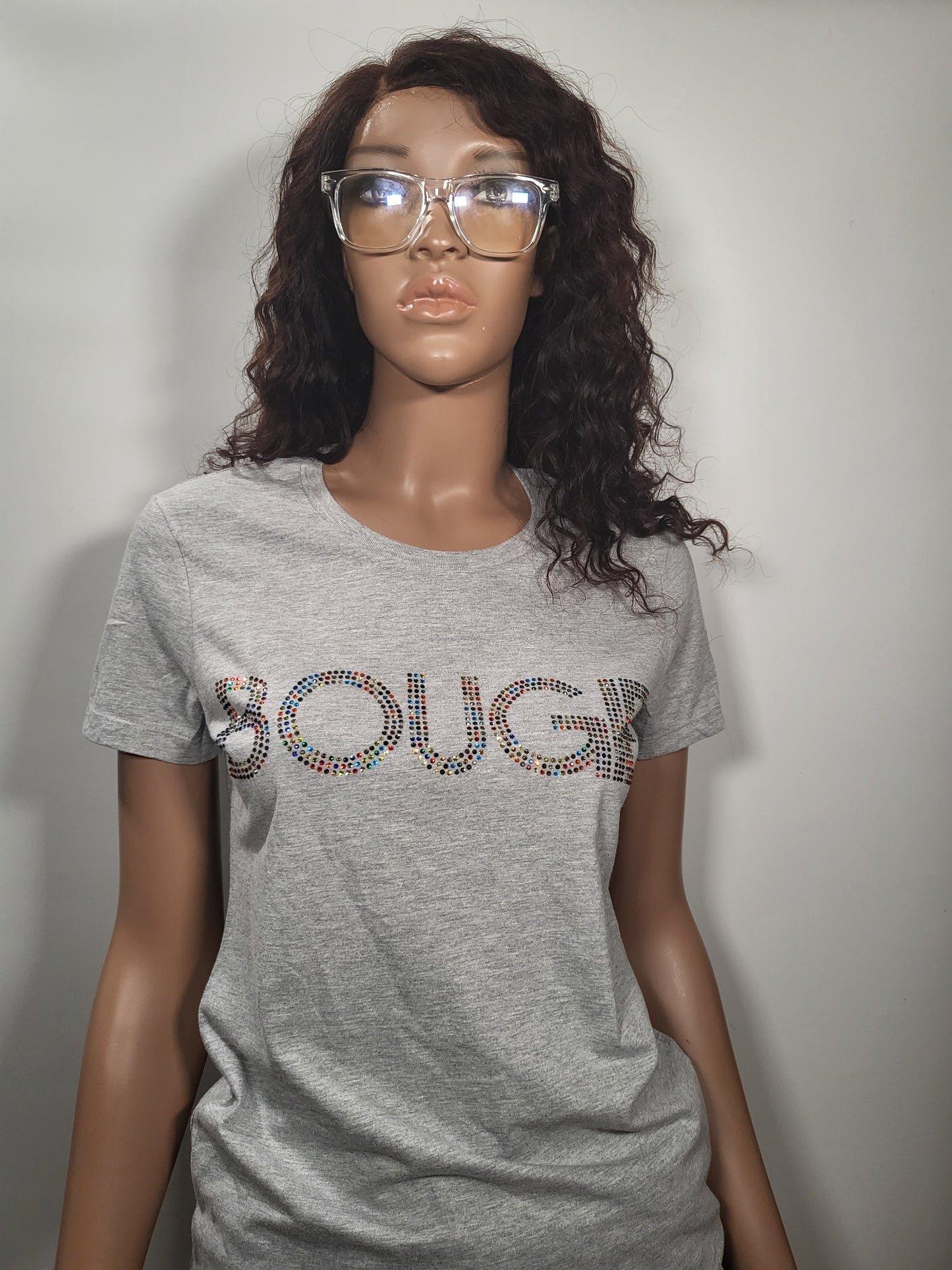 Bougie Women Rhinestones T-shirt - 01