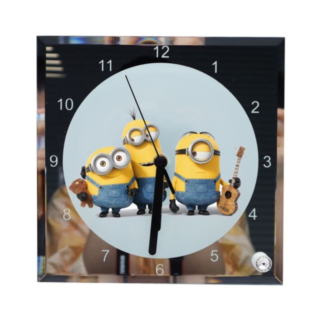 Photo Glass Desktop Clock - Send Your Design